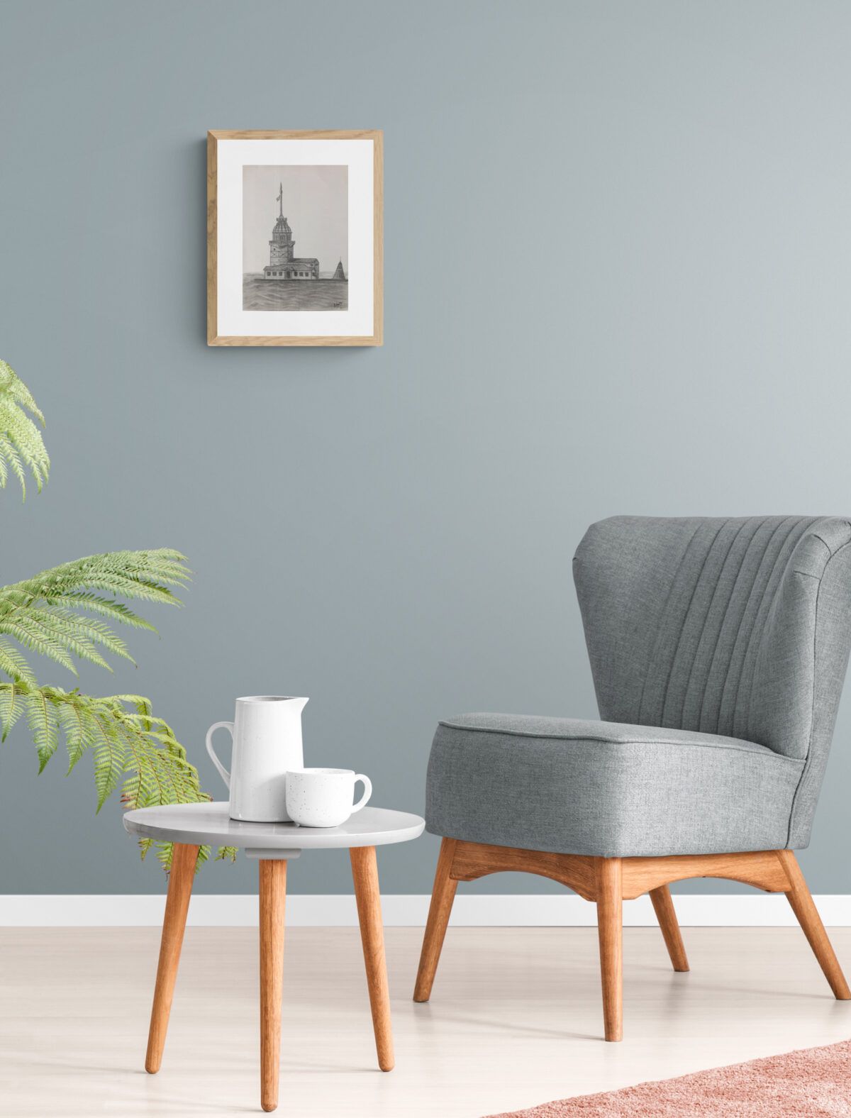 Kız kulesi çizimi karakalem